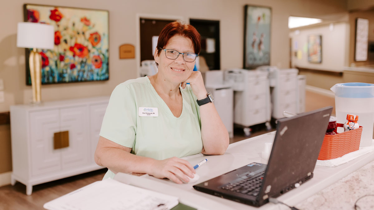 Staff Member Working at Brookridge Cove Rehabilitation and Care Center